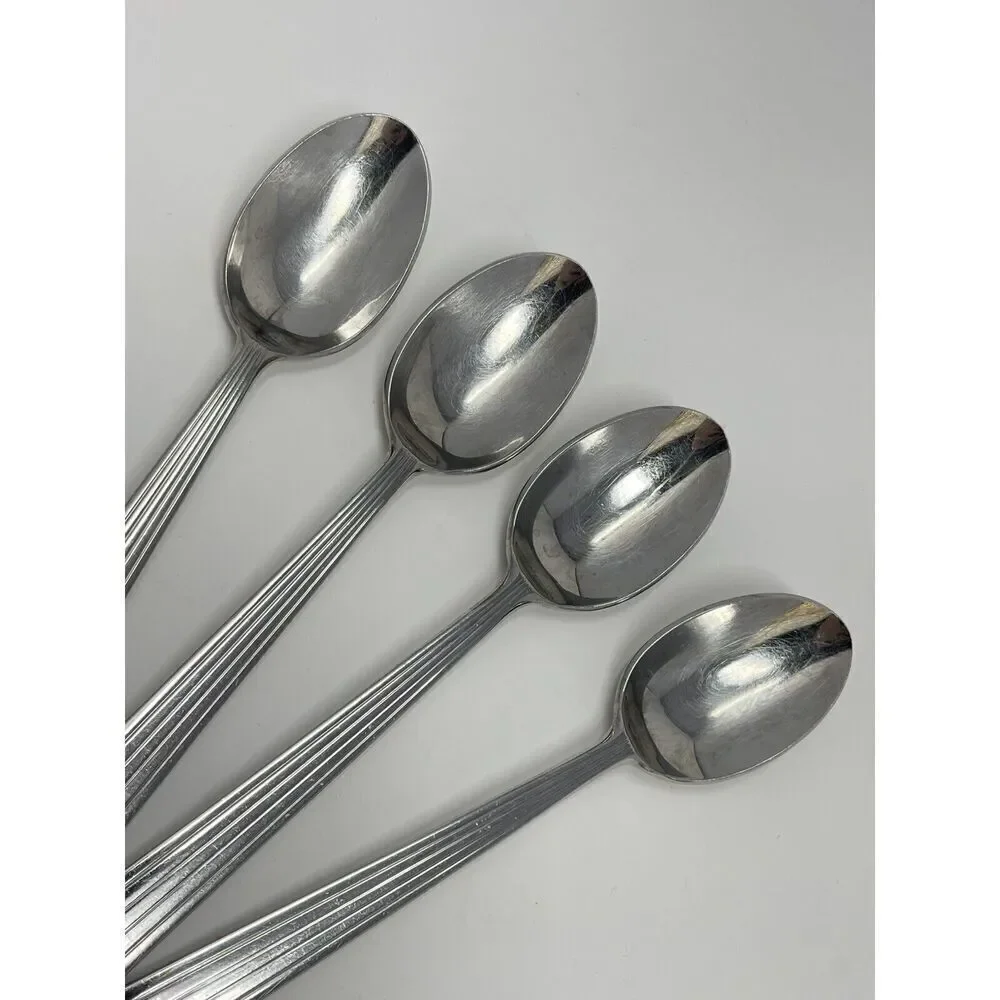 Reed & Barton Berkeley 18/10 Stainless Dinner Soup Oval Place Spoon 7” Set Of 4